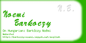 noemi barkoczy business card